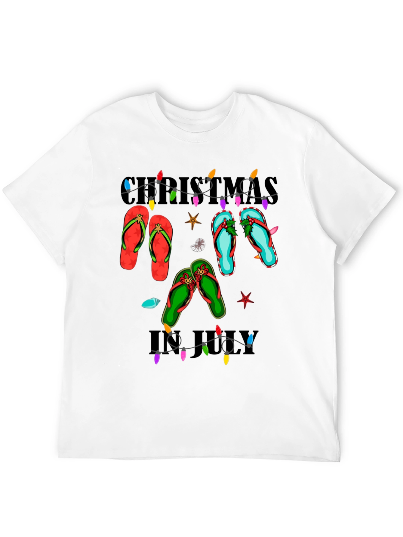 Christmas in July Flip Flops T-Shirt