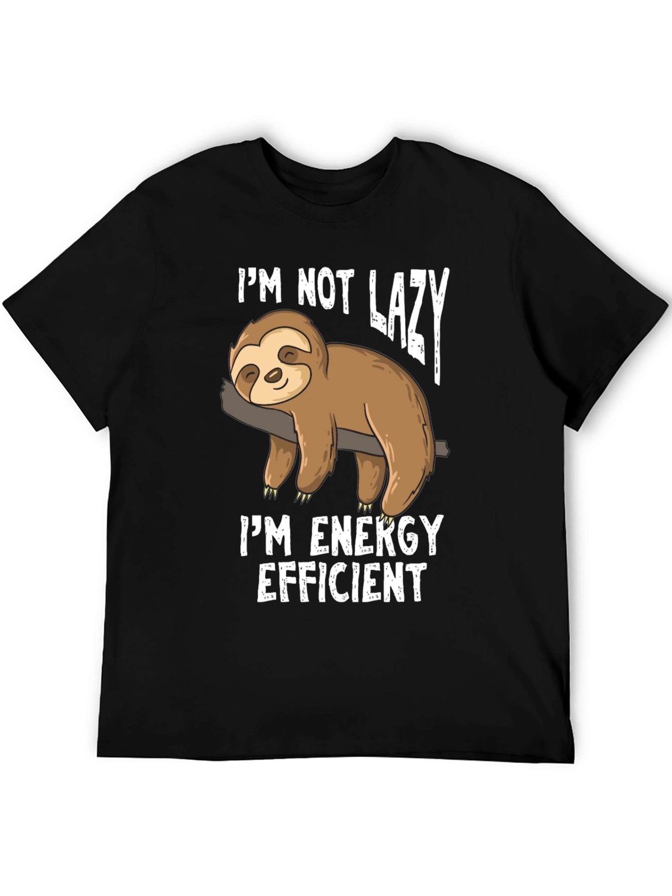 Funny Sloth Energy Efficient Graphic T-Shirt