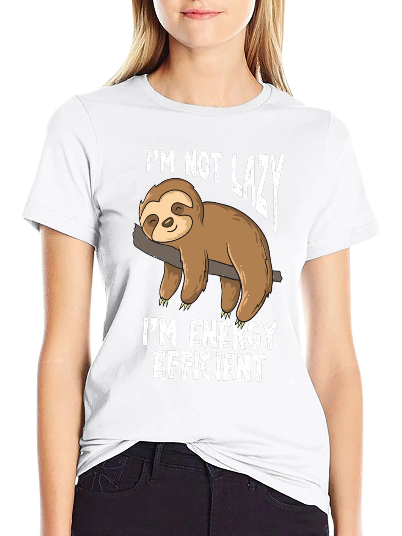 Funny Sloth Energy Efficient Graphic T-Shirt
