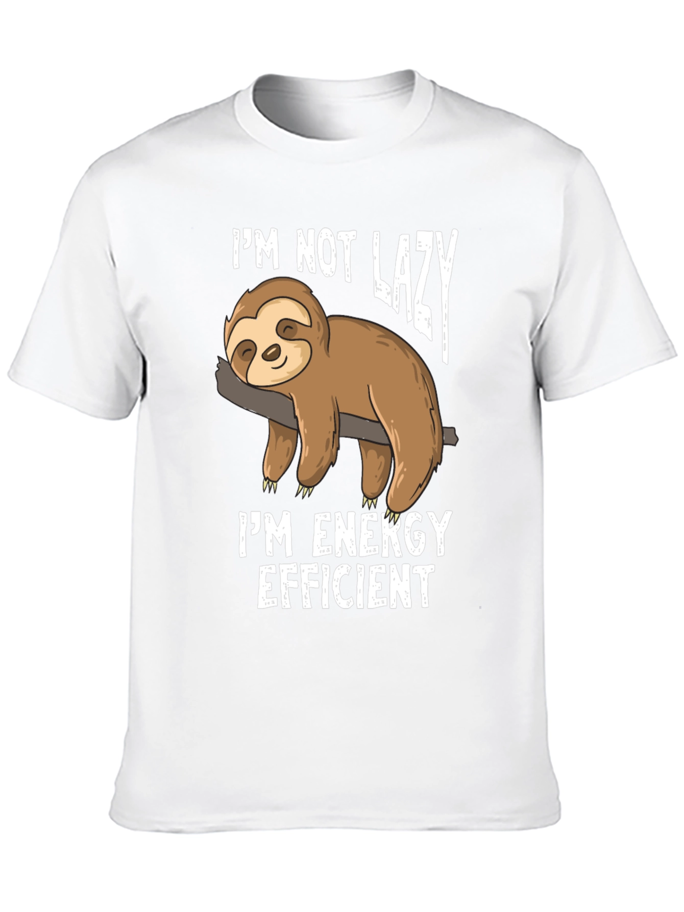 Funny Sloth Energy Efficient Graphic T-Shirt