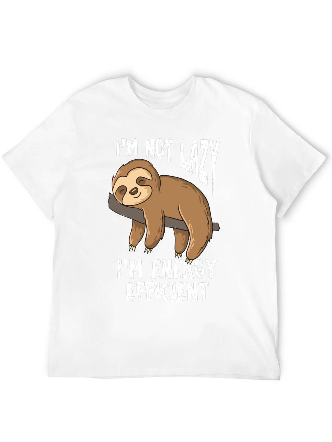 Funny Sloth Energy Efficient Graphic T-Shirt