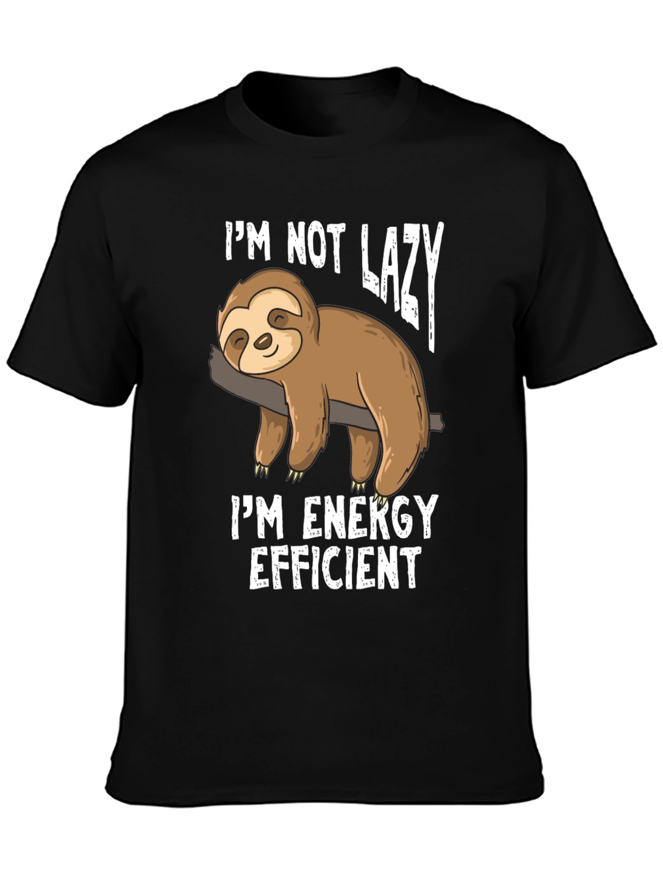 Funny Sloth Energy Efficient Graphic T-Shirt