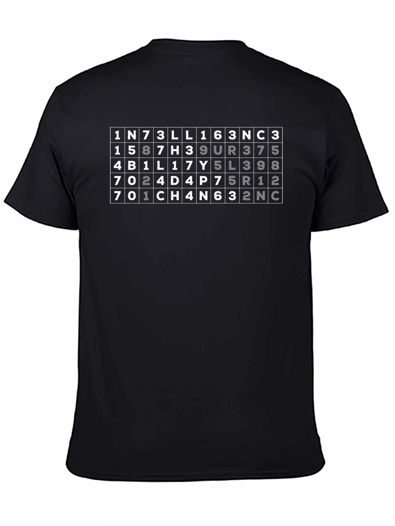 Intelligence Design T-Shirt - Black Novelty Tee
