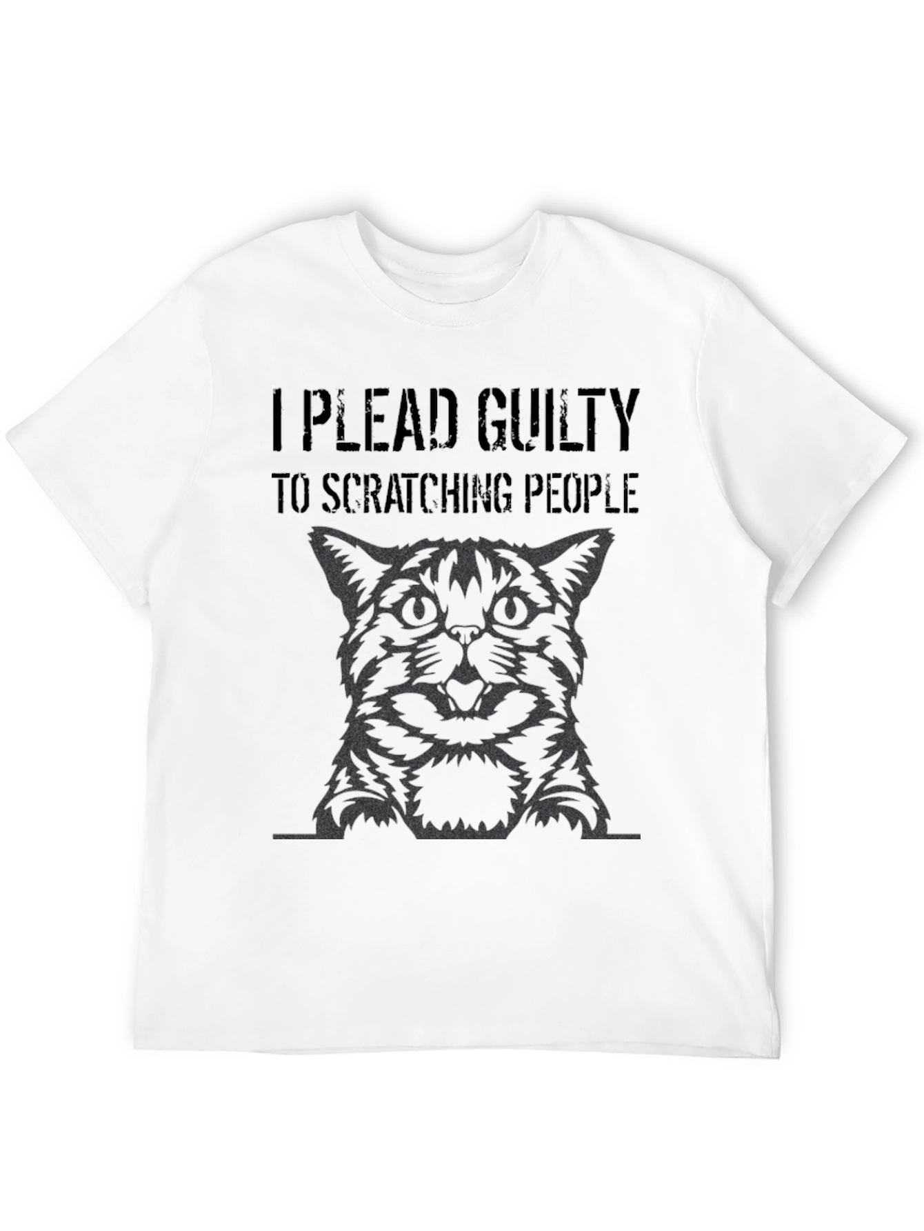I Plead Guilty Cat Graphic T-Shirt