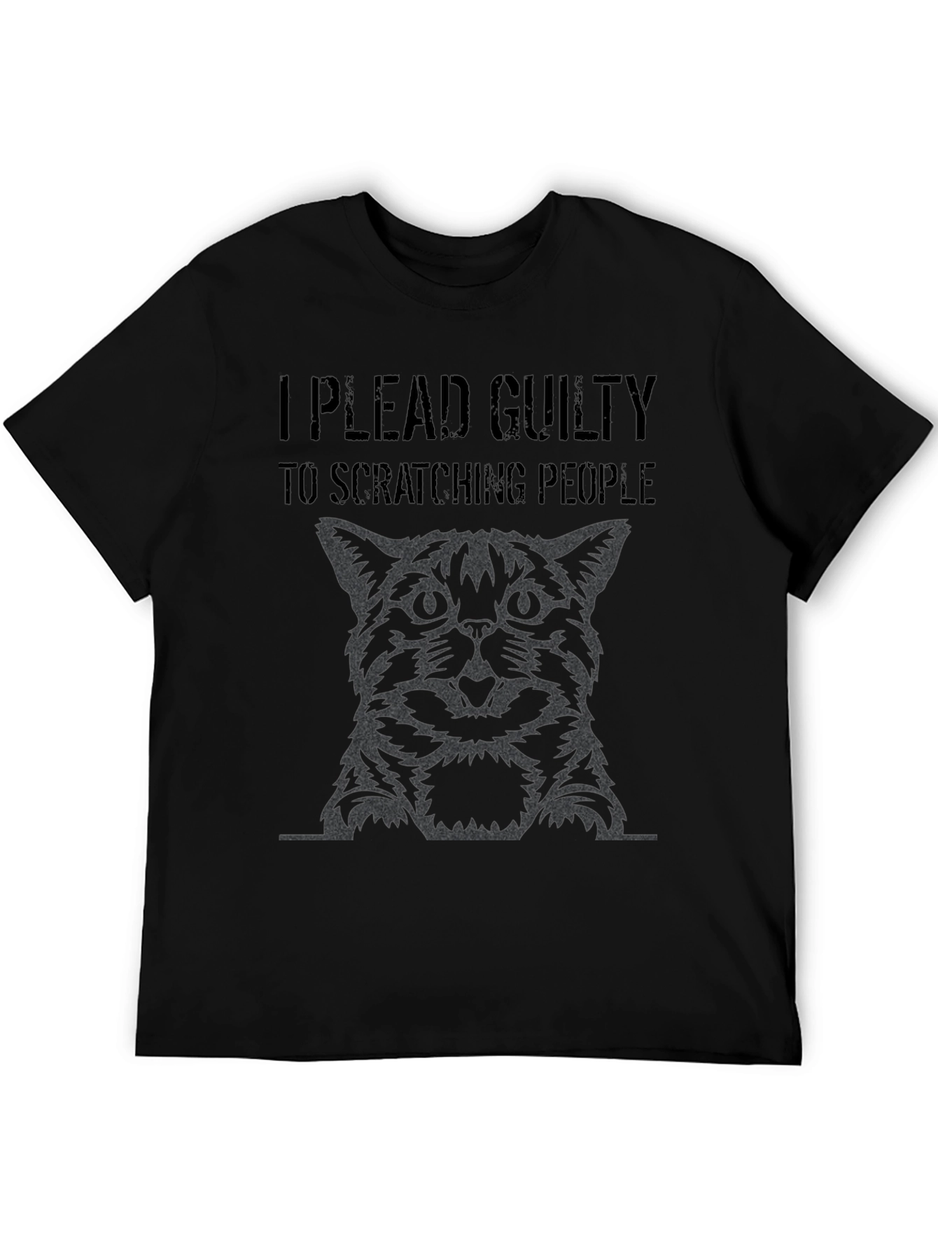 I Plead Guilty Cat Graphic T-Shirt