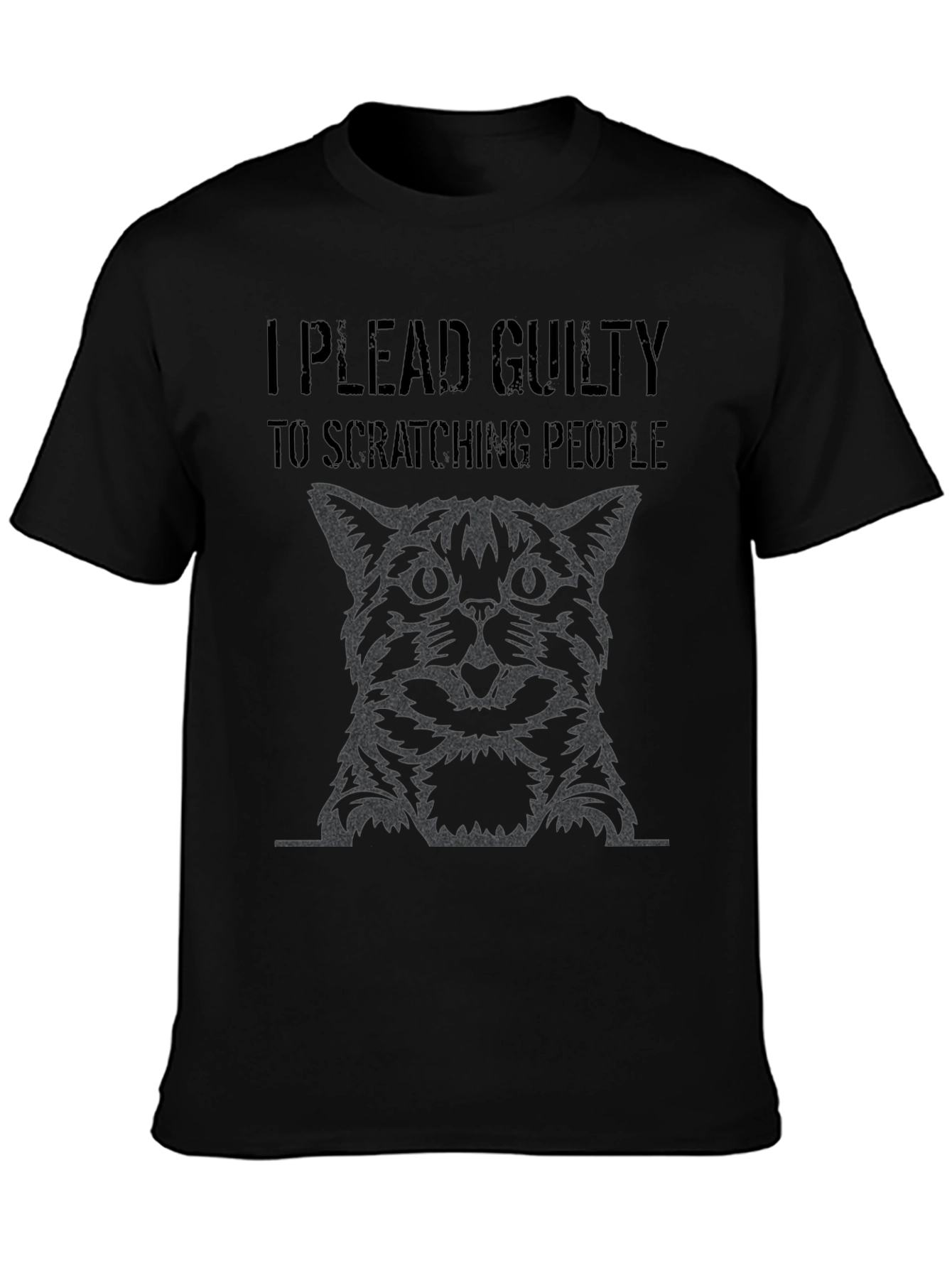 I Plead Guilty Cat Graphic T-Shirt