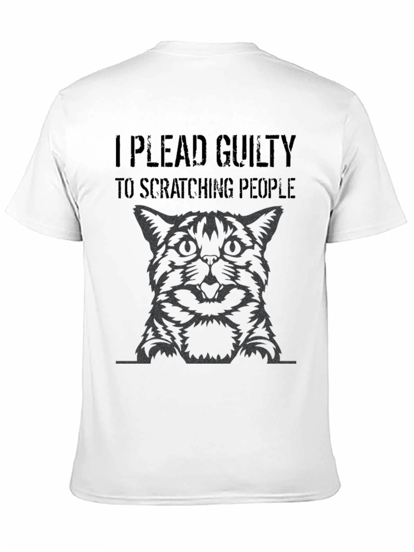 I Plead Guilty Cat Graphic T-Shirt