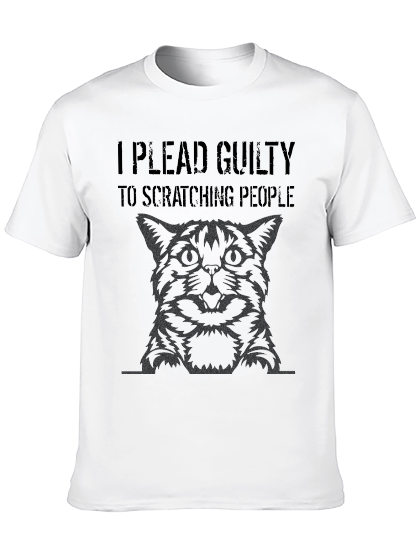 I Plead Guilty Cat Graphic T-Shirt