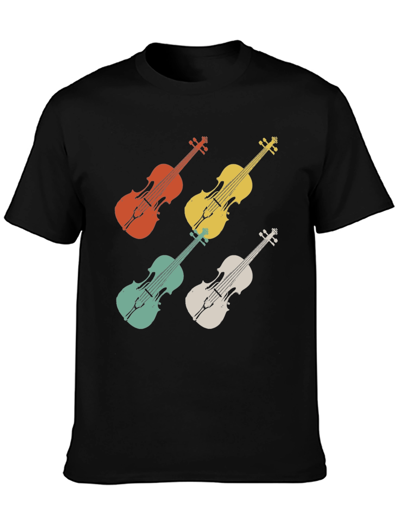 Retro Violin T-Shirt - Musical Instrument Tee