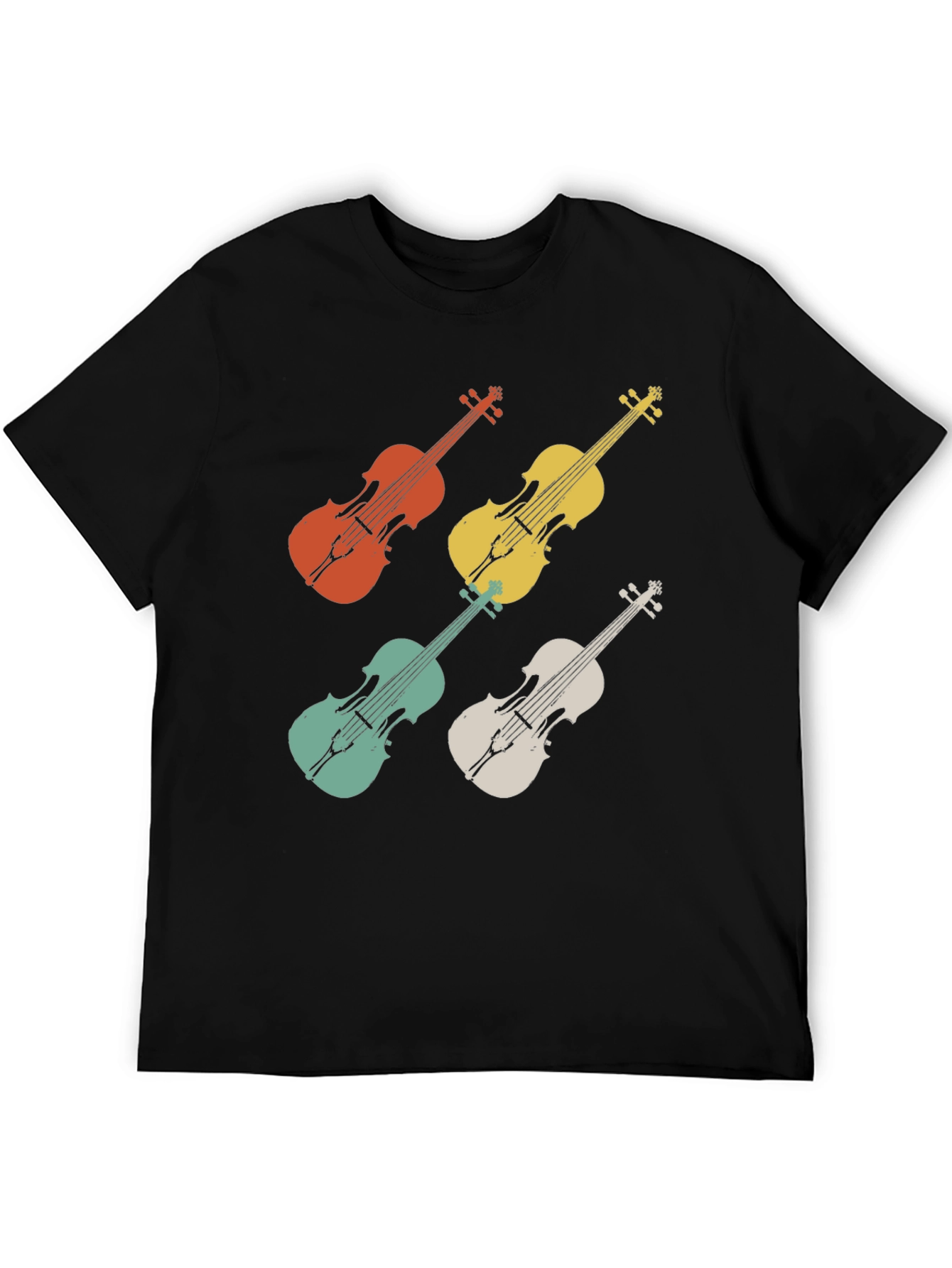 Retro Violin T-Shirt - Musical Instrument Tee