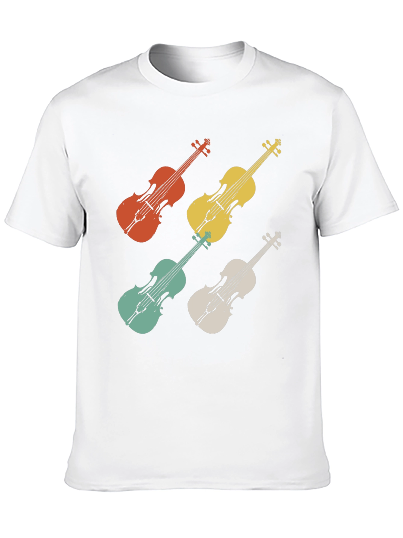 Retro Violin T-Shirt - Musical Instrument Tee