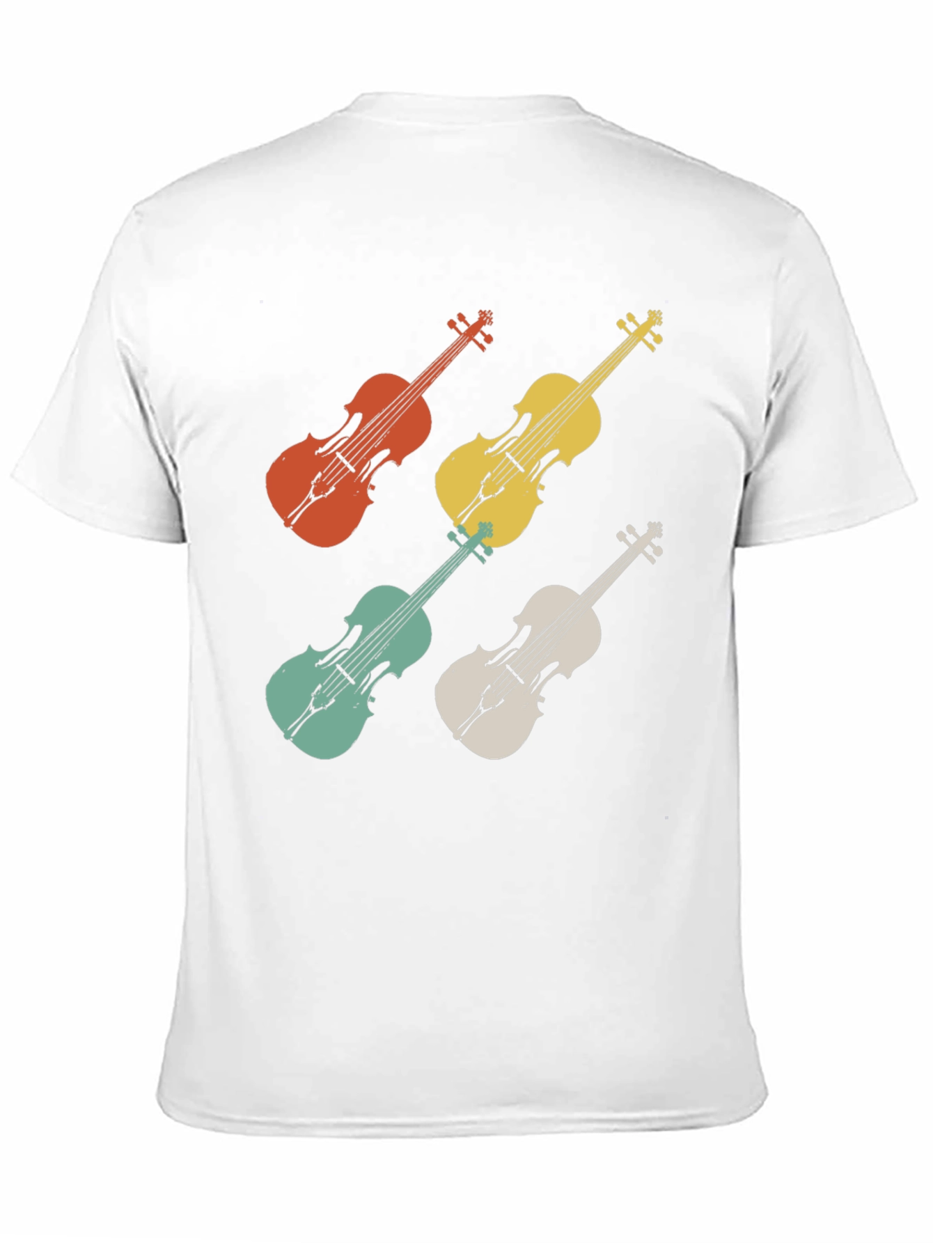 Retro Violin T-Shirt - Musical Instrument Tee