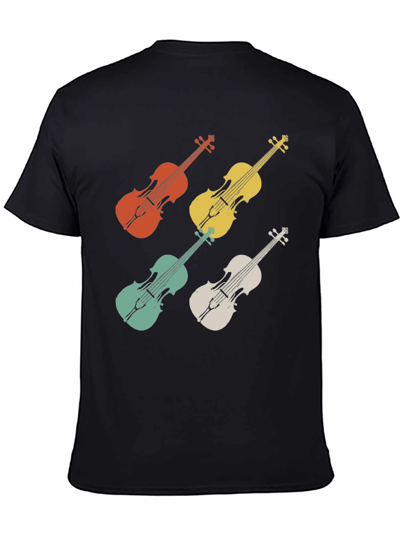 Retro Violin T-Shirt - Musical Instrument Tee