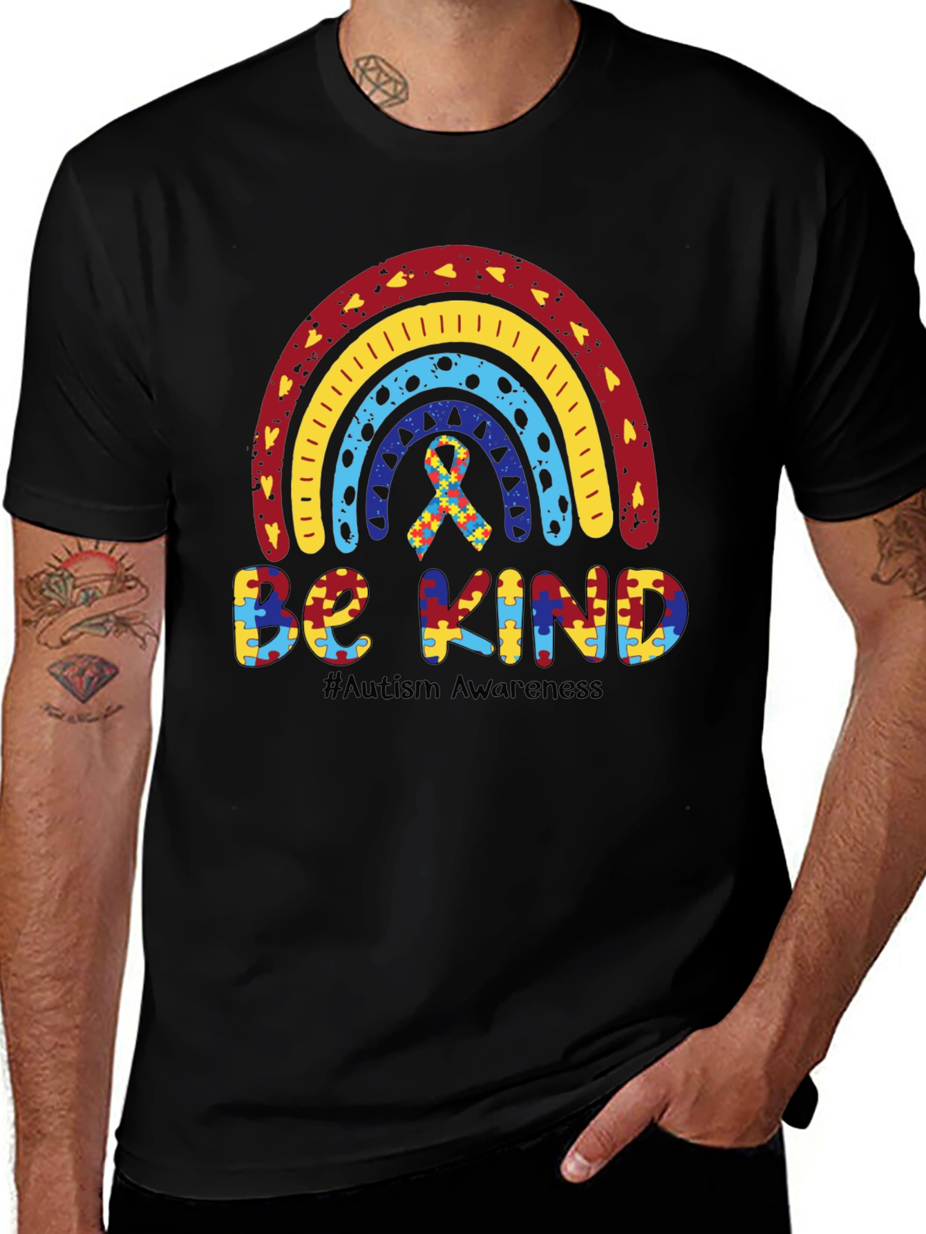 Autism Awareness Rainbow Be Kind T-Shirt