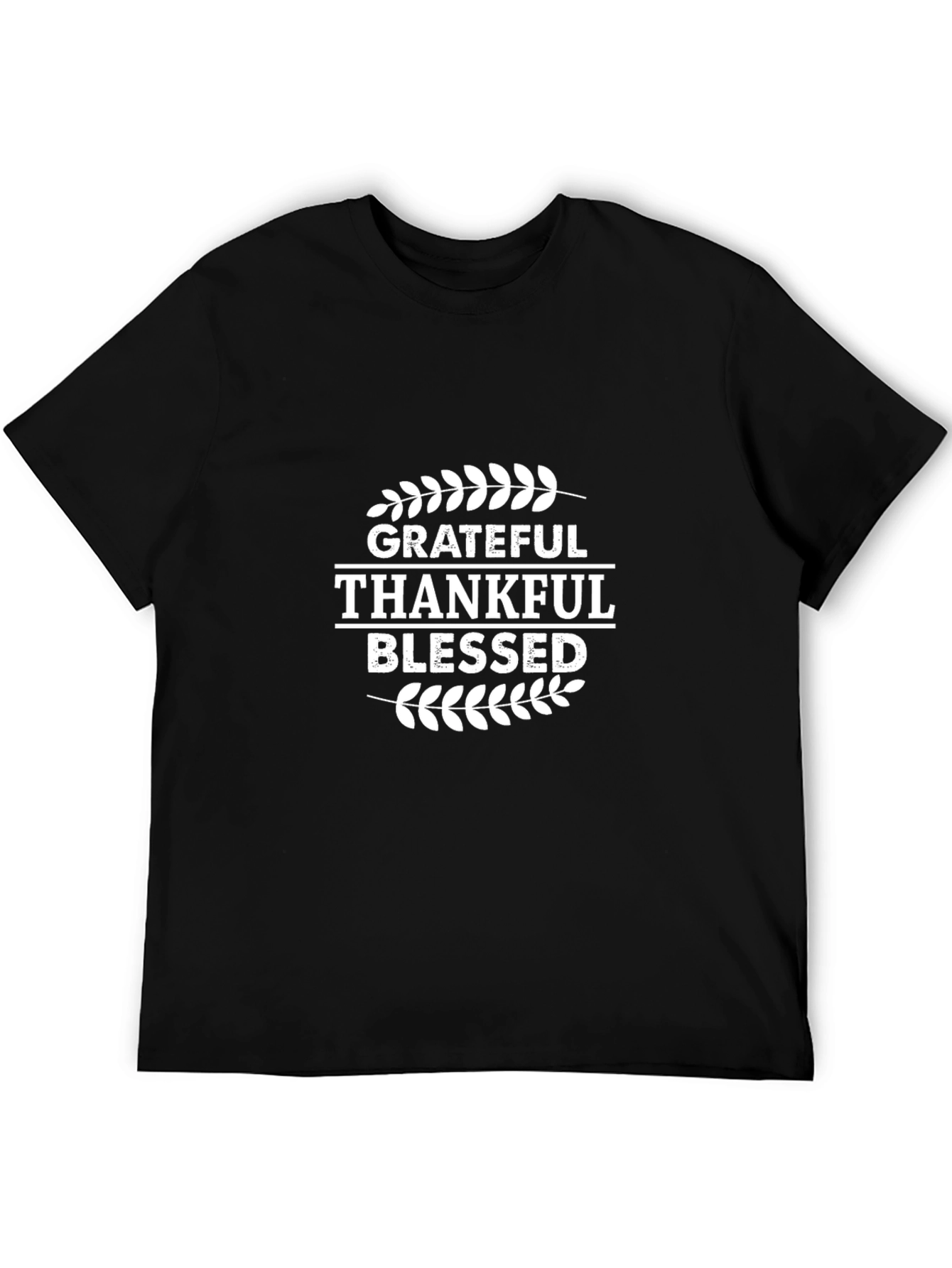 Grateful Thankful Blessed Black T-Shirt