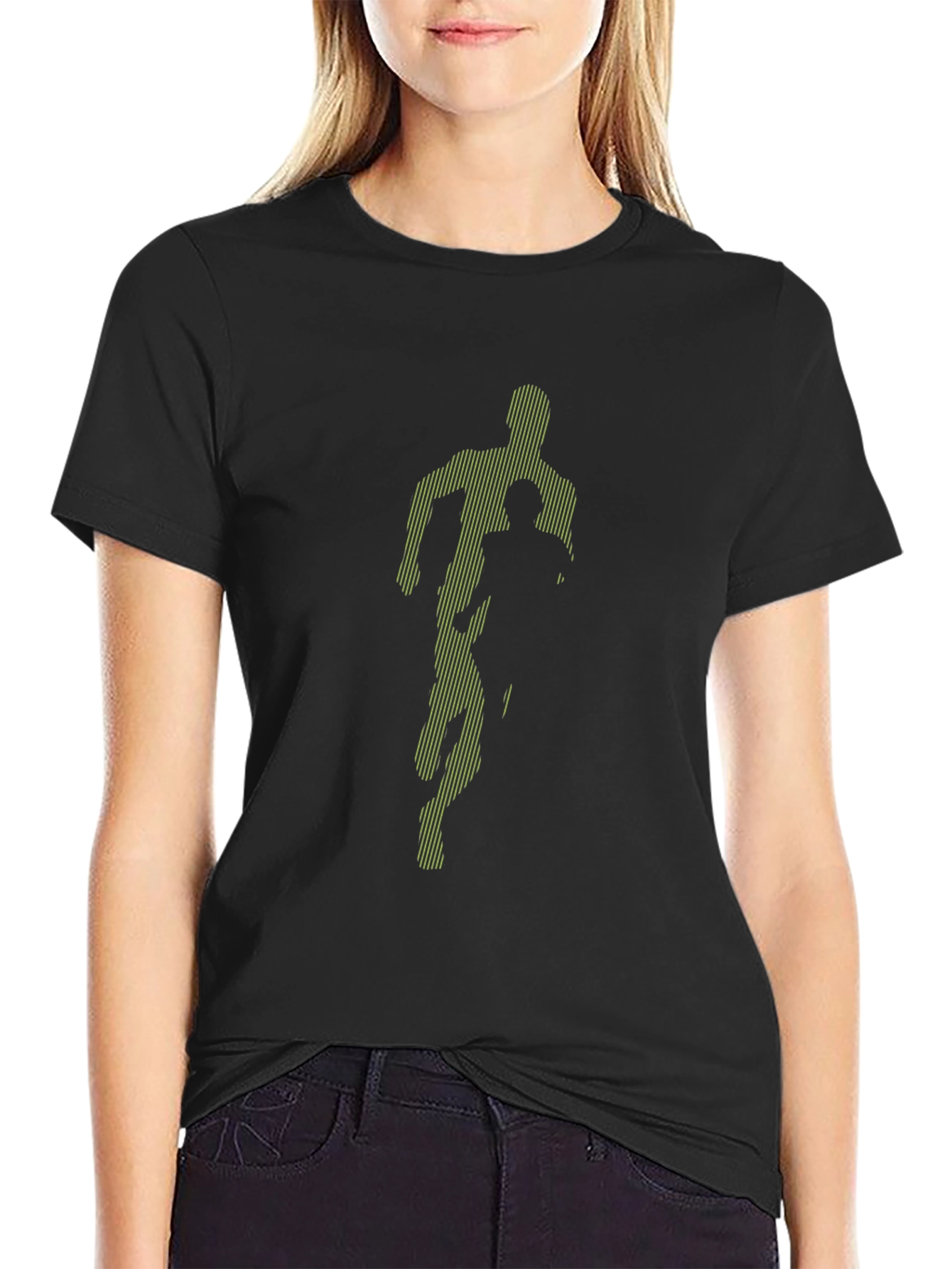 Running Man Graphic Tee - Black