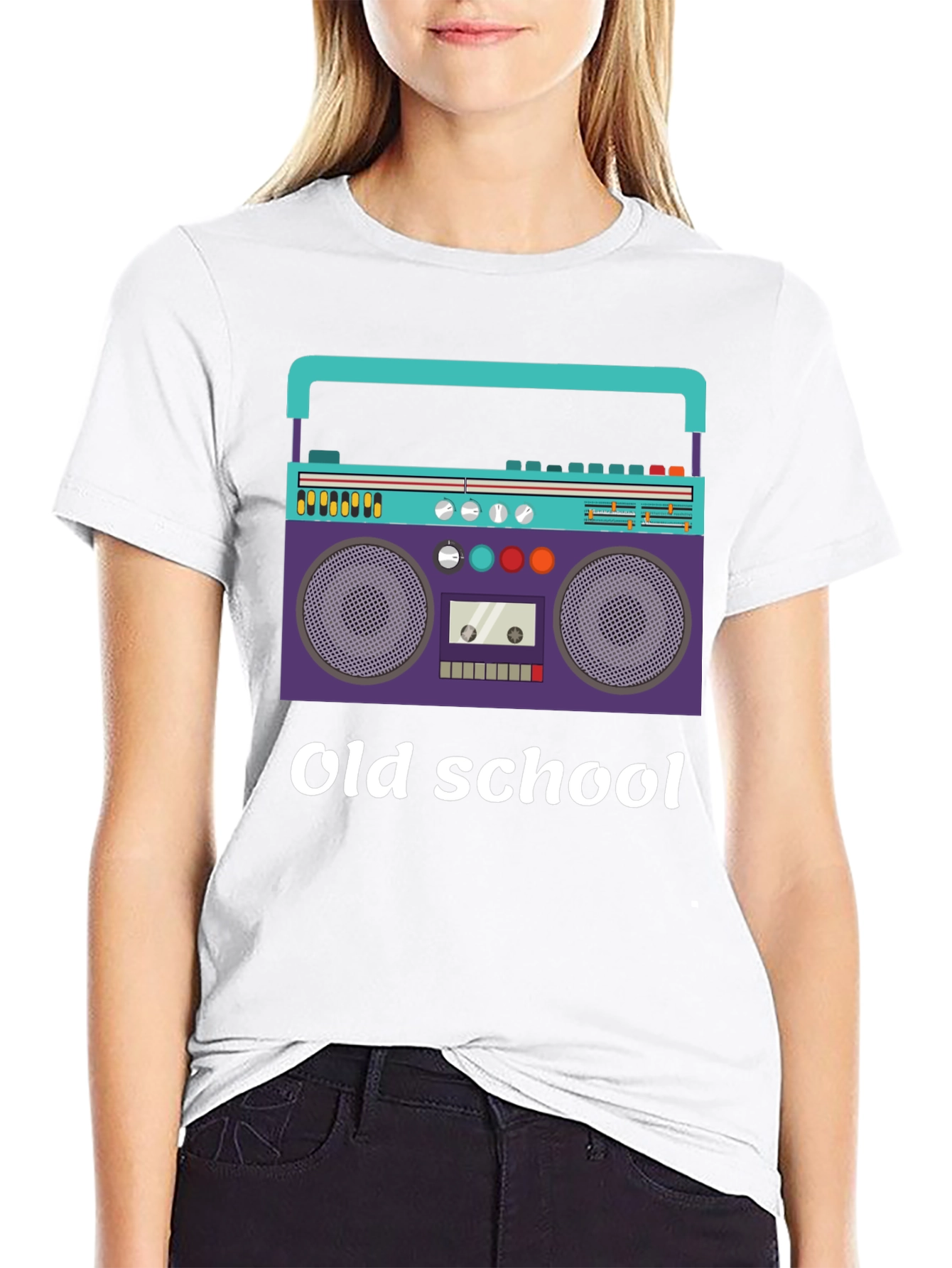 Retro Boombox Old School Graphic T-Shirt
