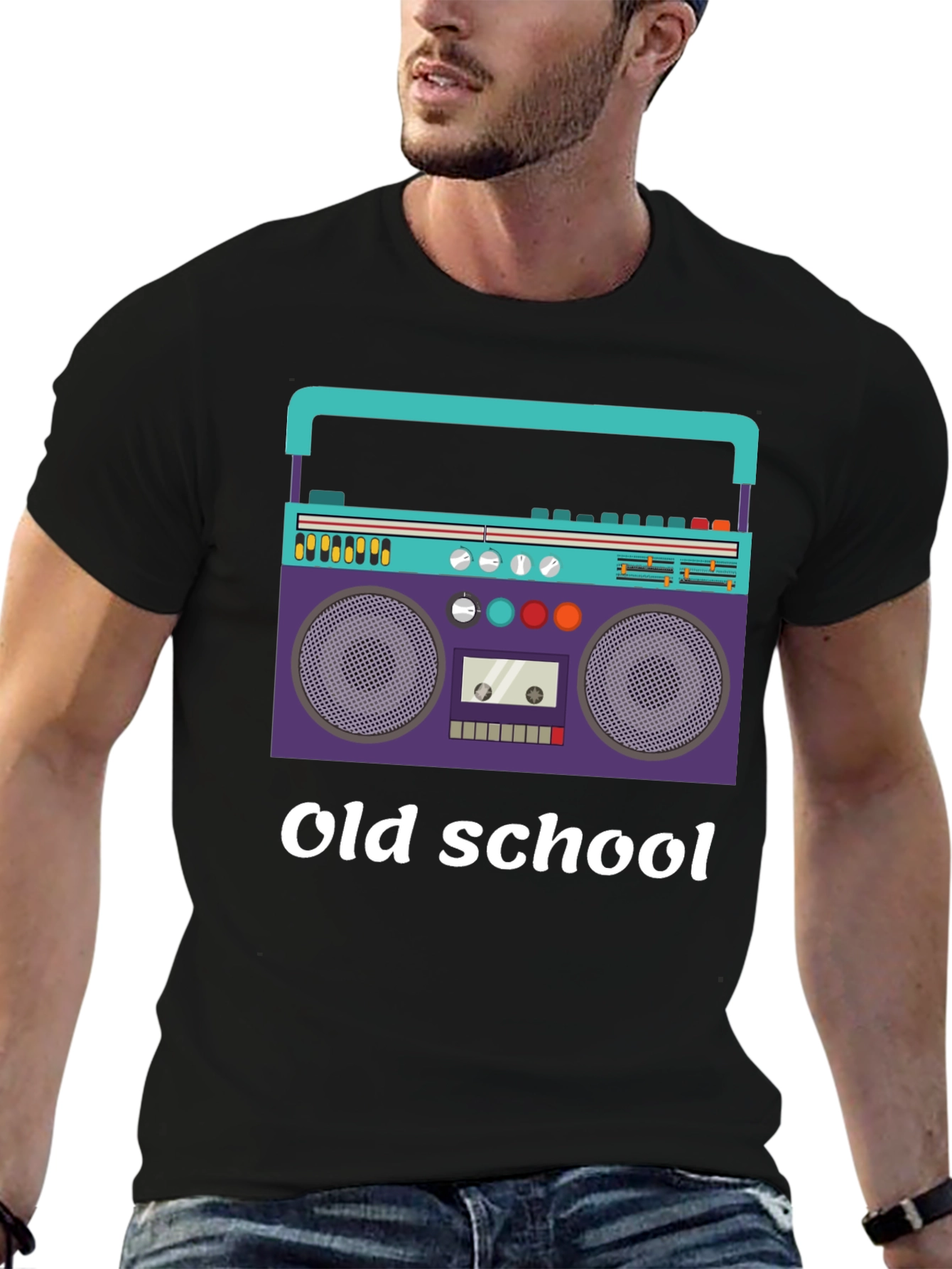 Retro Boombox Old School Graphic T-Shirt