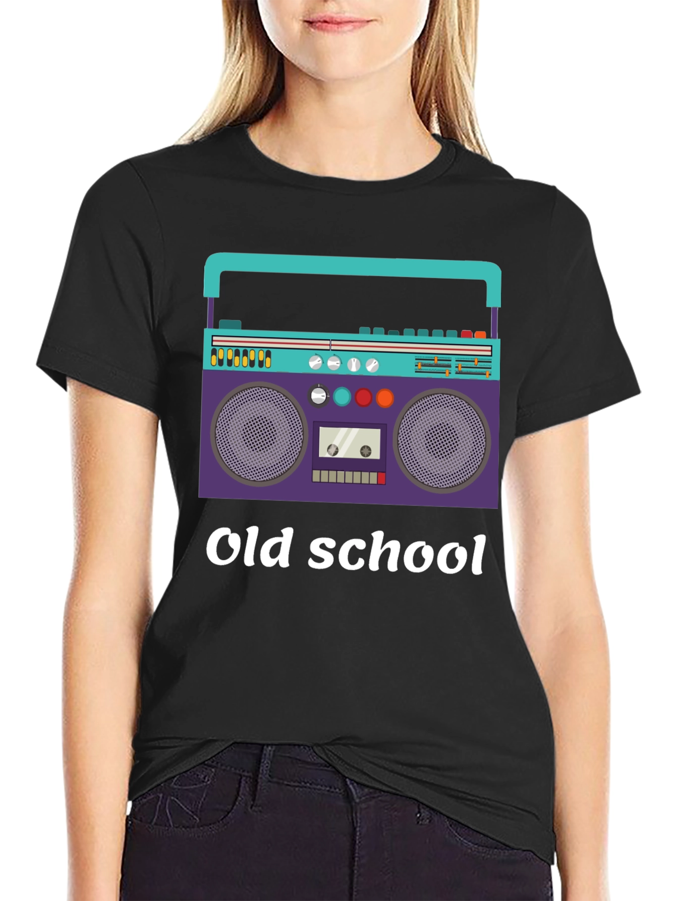 Retro Boombox Old School Graphic T-Shirt