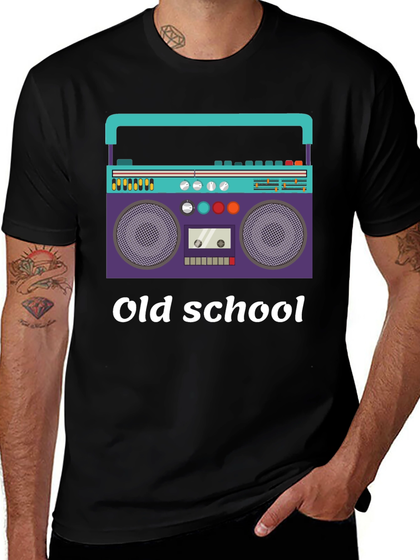Retro Boombox Old School Graphic T-Shirt