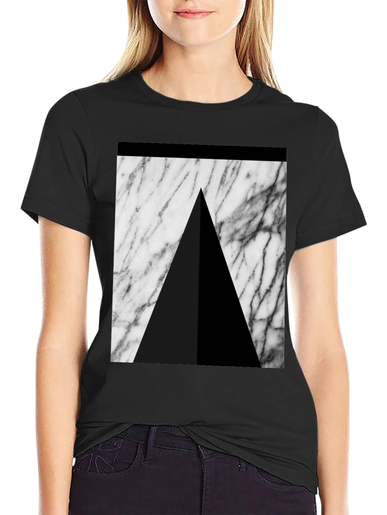 Modern Marble Triangle T-Shirt