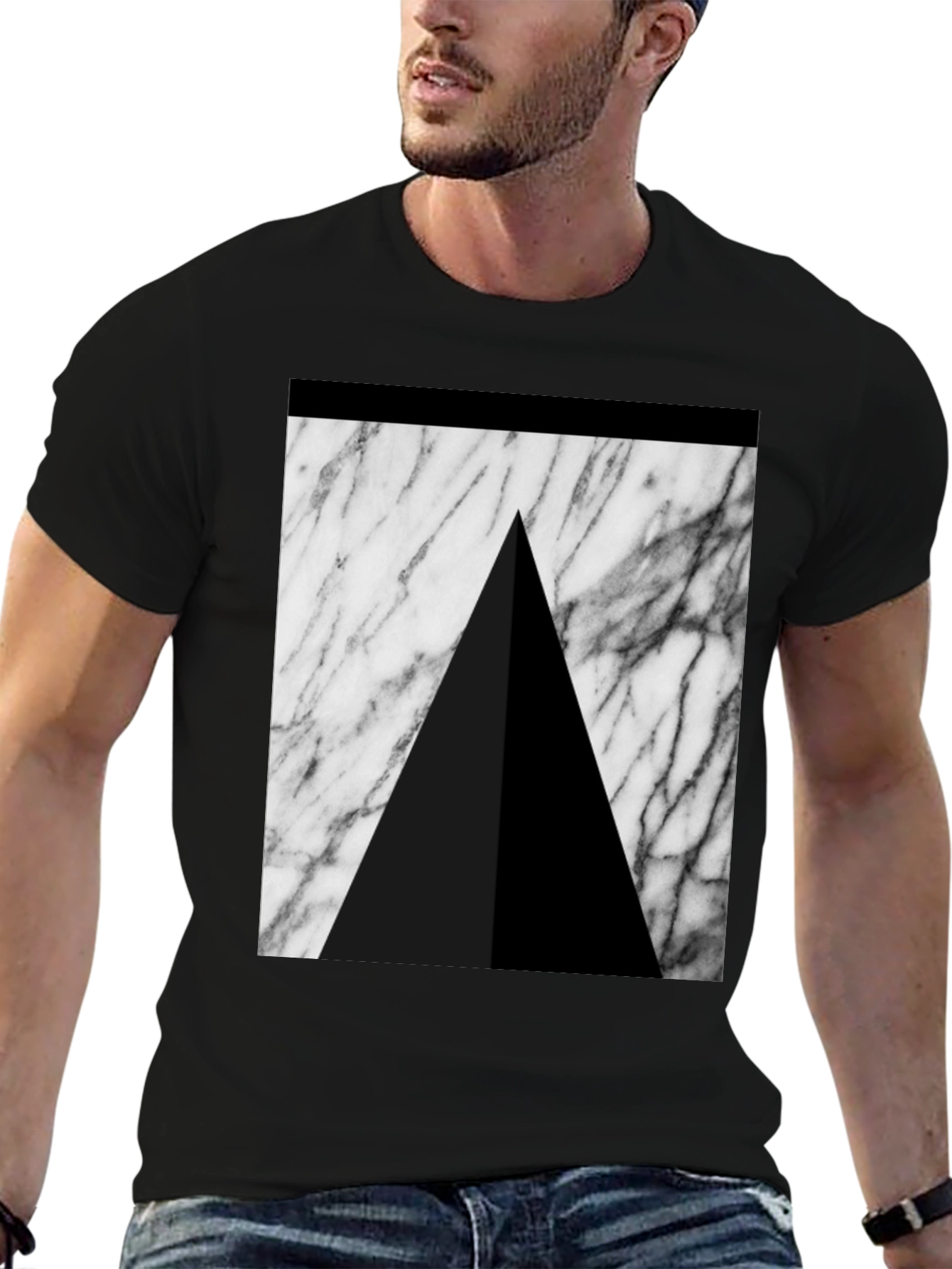 Modern Marble Triangle T-Shirt