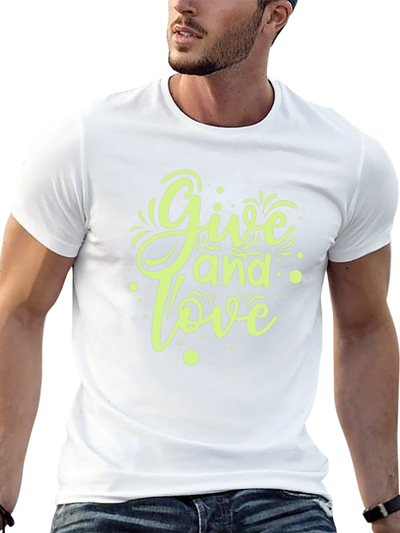Give and Love Graphic Tee - Black Casual T-Shirt
