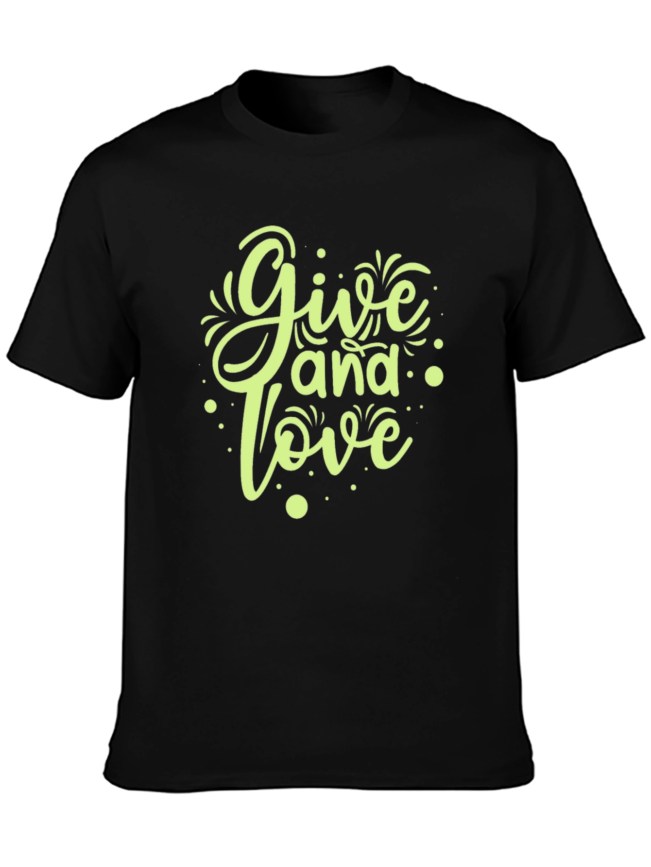Give and Love Graphic Tee - Black Casual T-Shirt