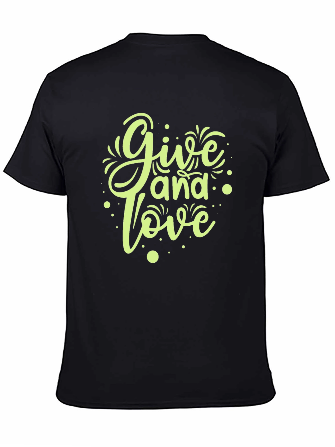 Give and Love Graphic Tee - Black Casual T-Shirt