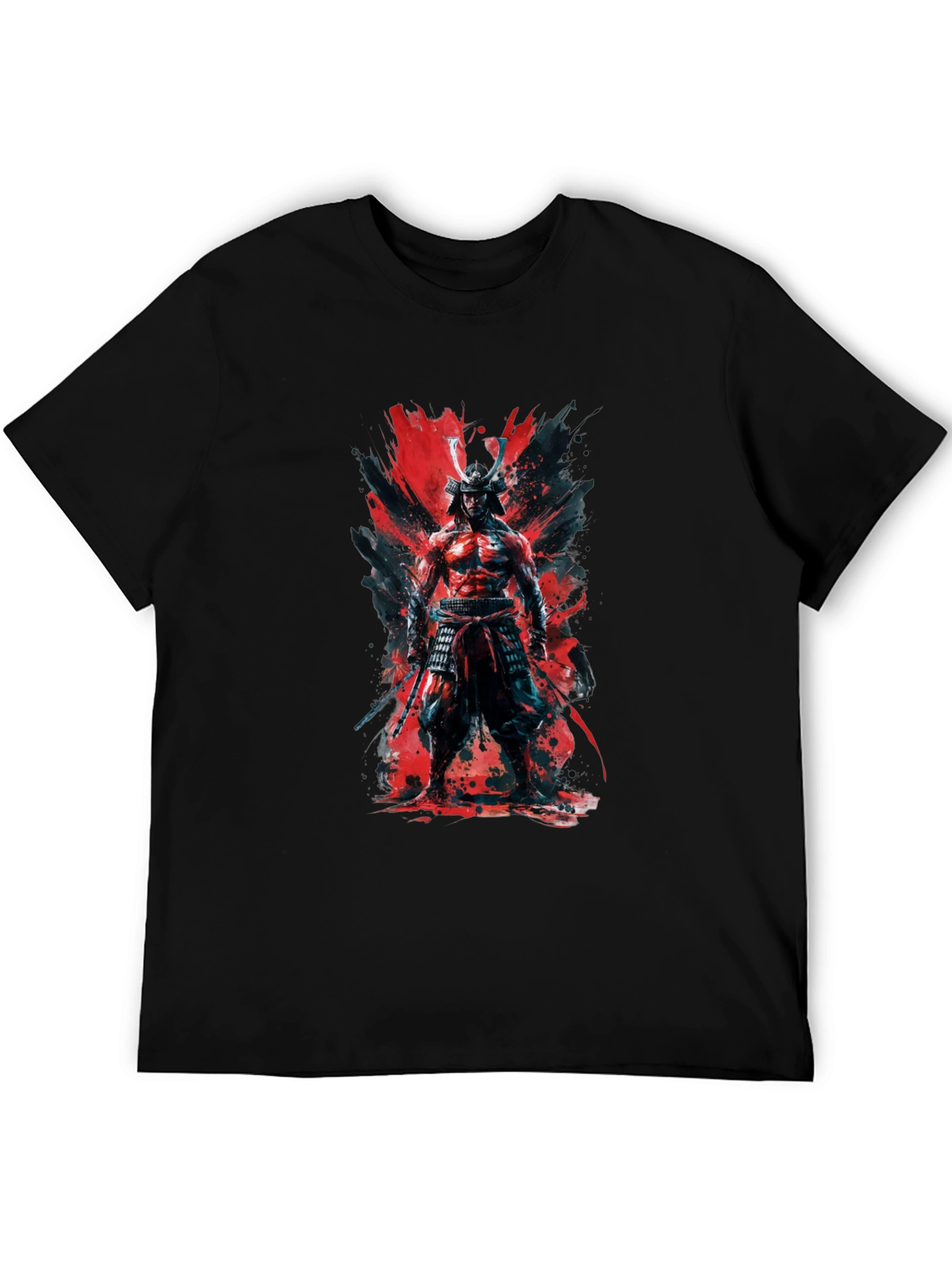 Samurai Warrior Graphic T-Shirt - Bold Black Tee