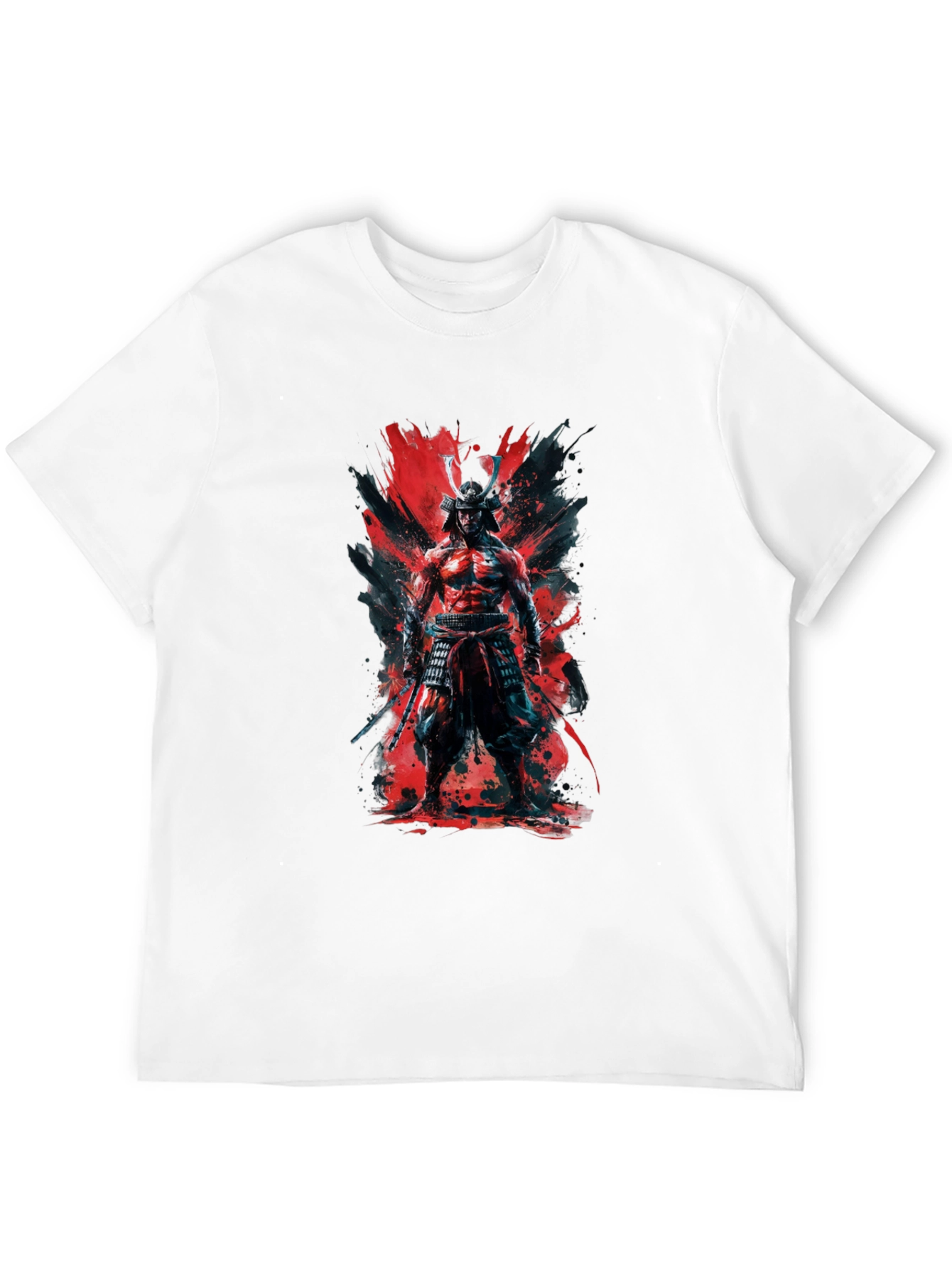 Samurai Warrior Graphic T-Shirt - Bold Black Tee