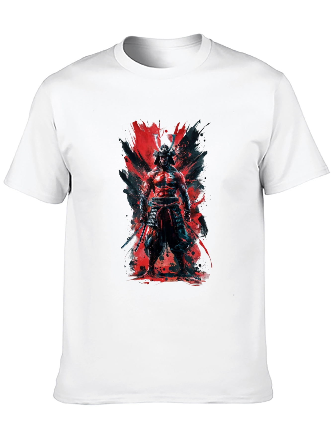 Samurai Warrior Graphic T-Shirt - Bold Black Tee
