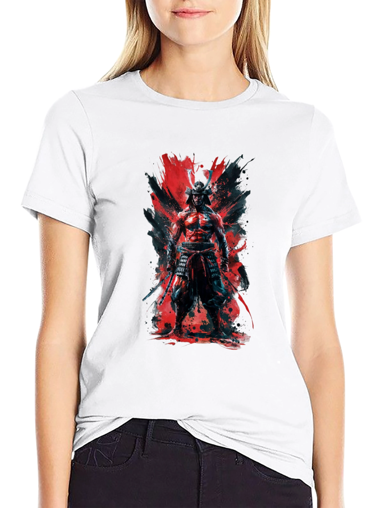 Samurai Warrior Graphic T-Shirt - Bold Black Tee
