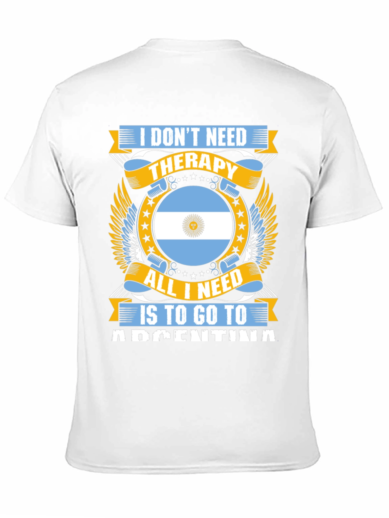 Argentina Therapy Graphic Tee - Black Cotton T-Shirt
