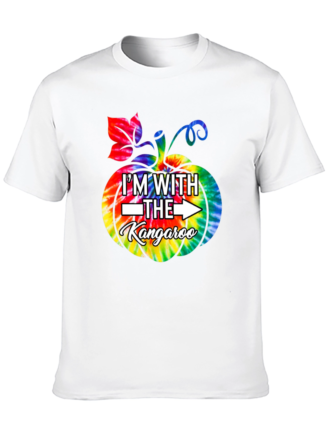 Im With The Kangaroo Tie Dye Pumpkin T-Shirt