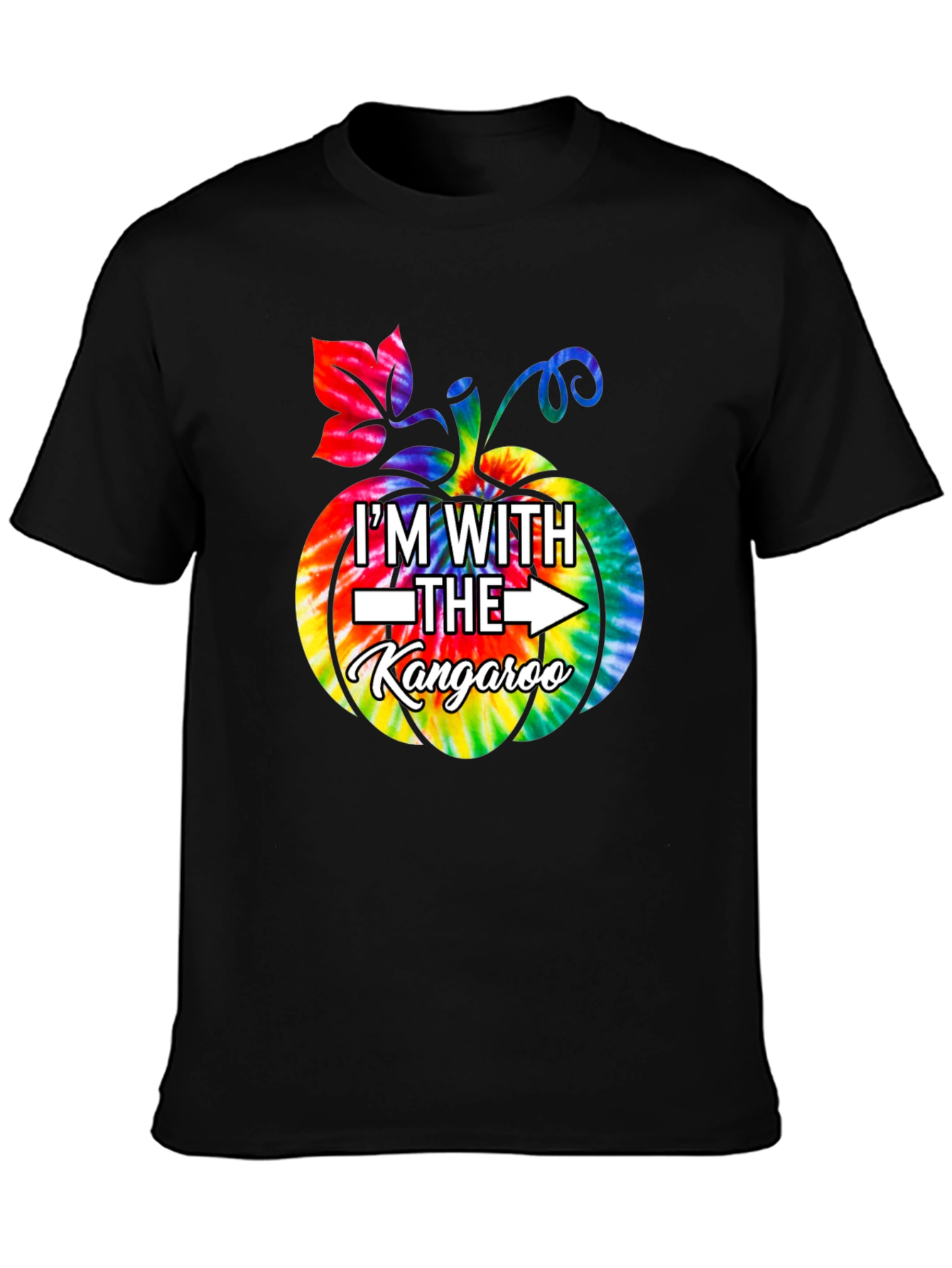 Im With The Kangaroo Tie Dye Pumpkin T-Shirt