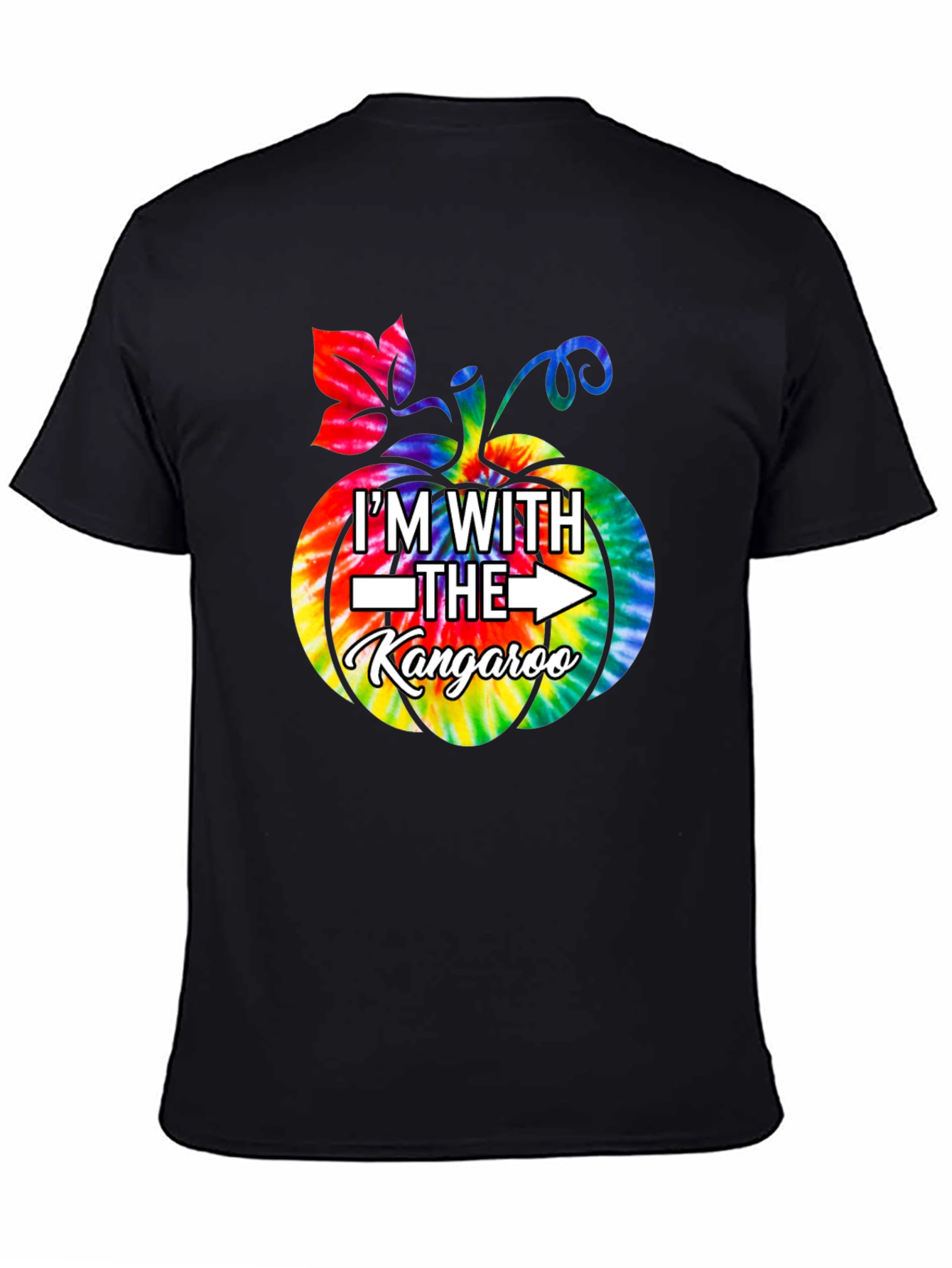 Im With The Kangaroo Tie Dye Pumpkin T-Shirt
