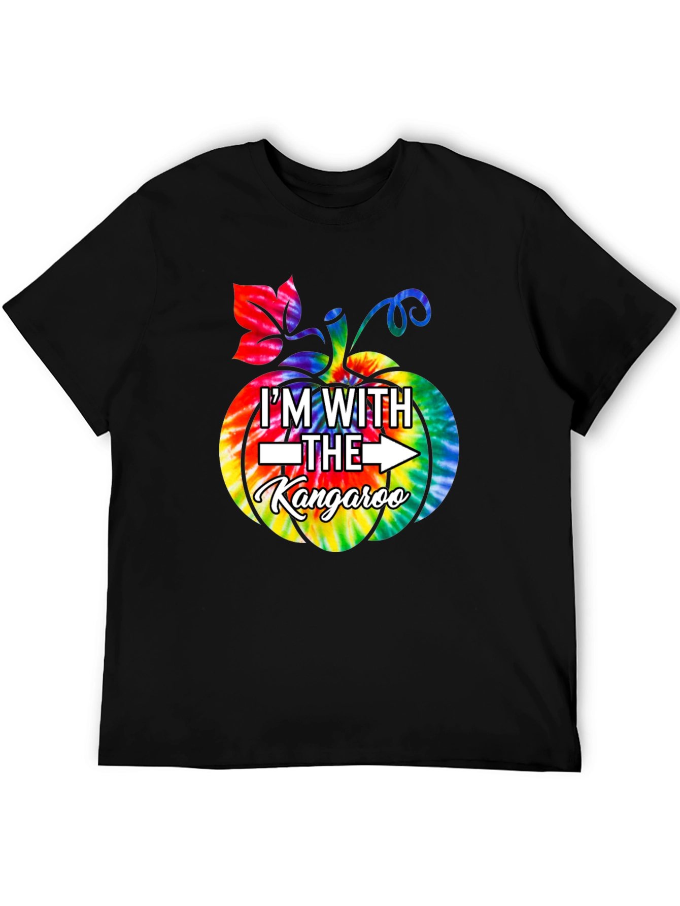 Im With The Kangaroo Tie Dye Pumpkin T-Shirt