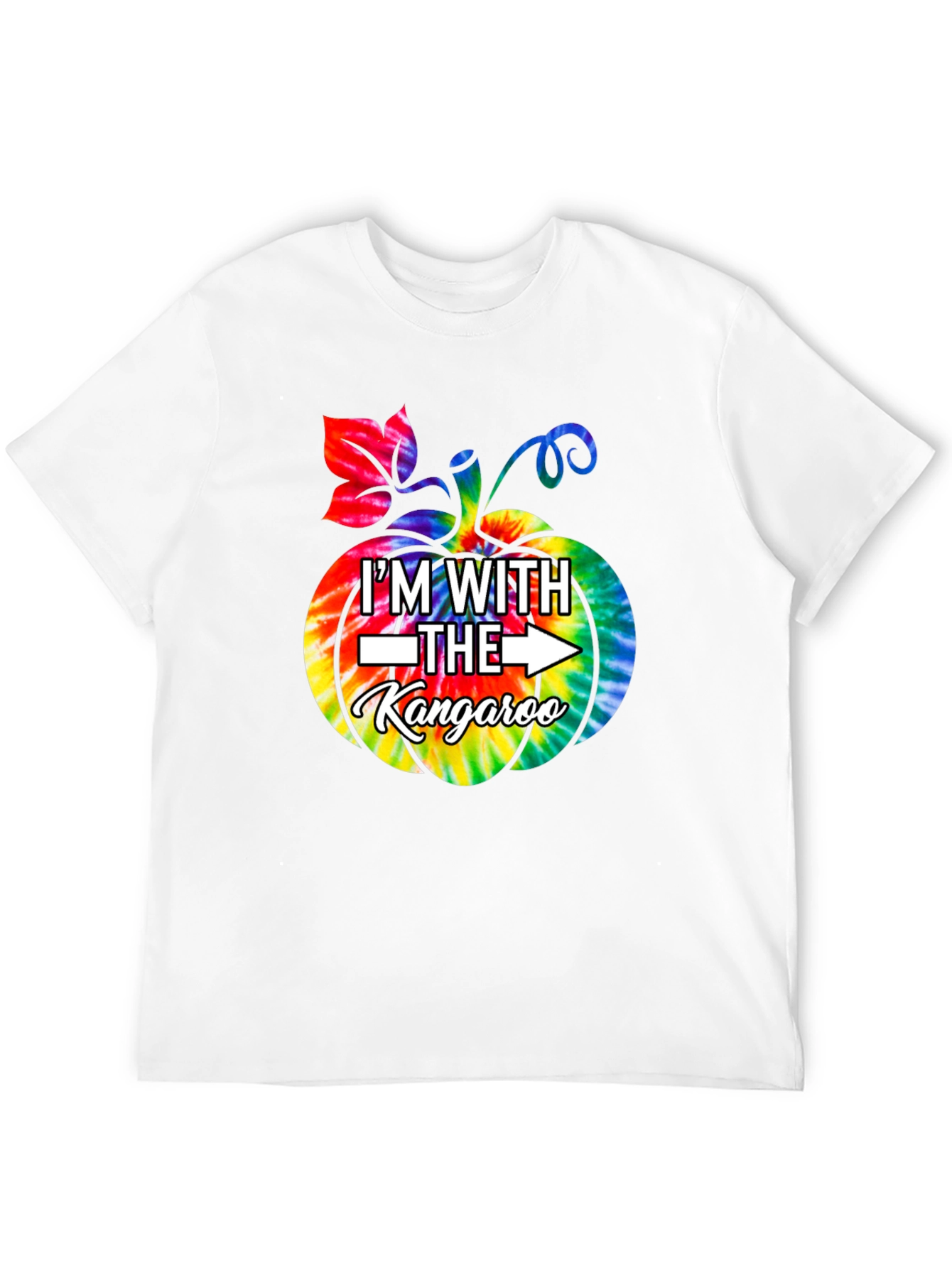 Im With The Kangaroo Tie Dye Pumpkin T-Shirt