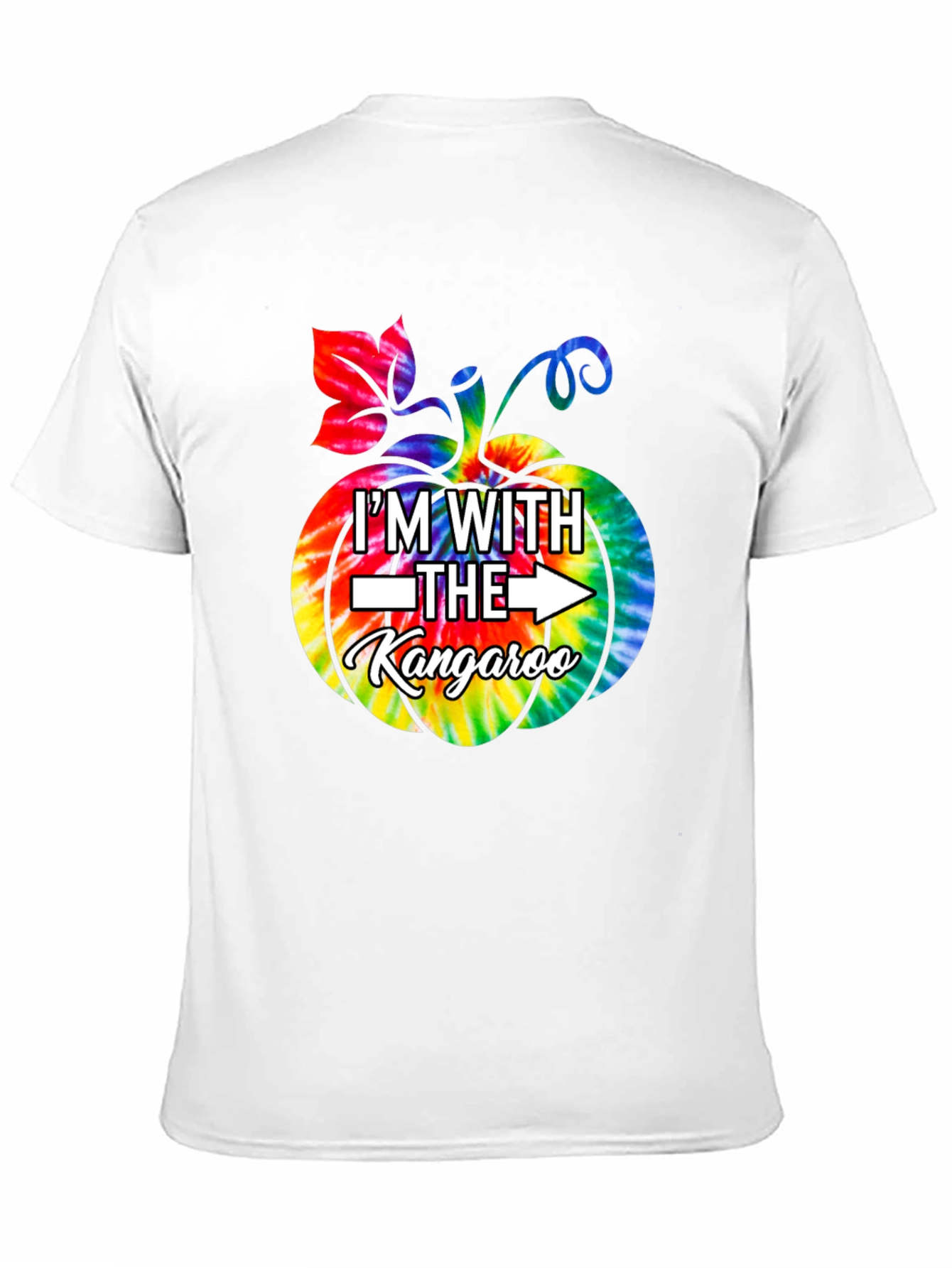 Im With The Kangaroo Tie Dye Pumpkin T-Shirt