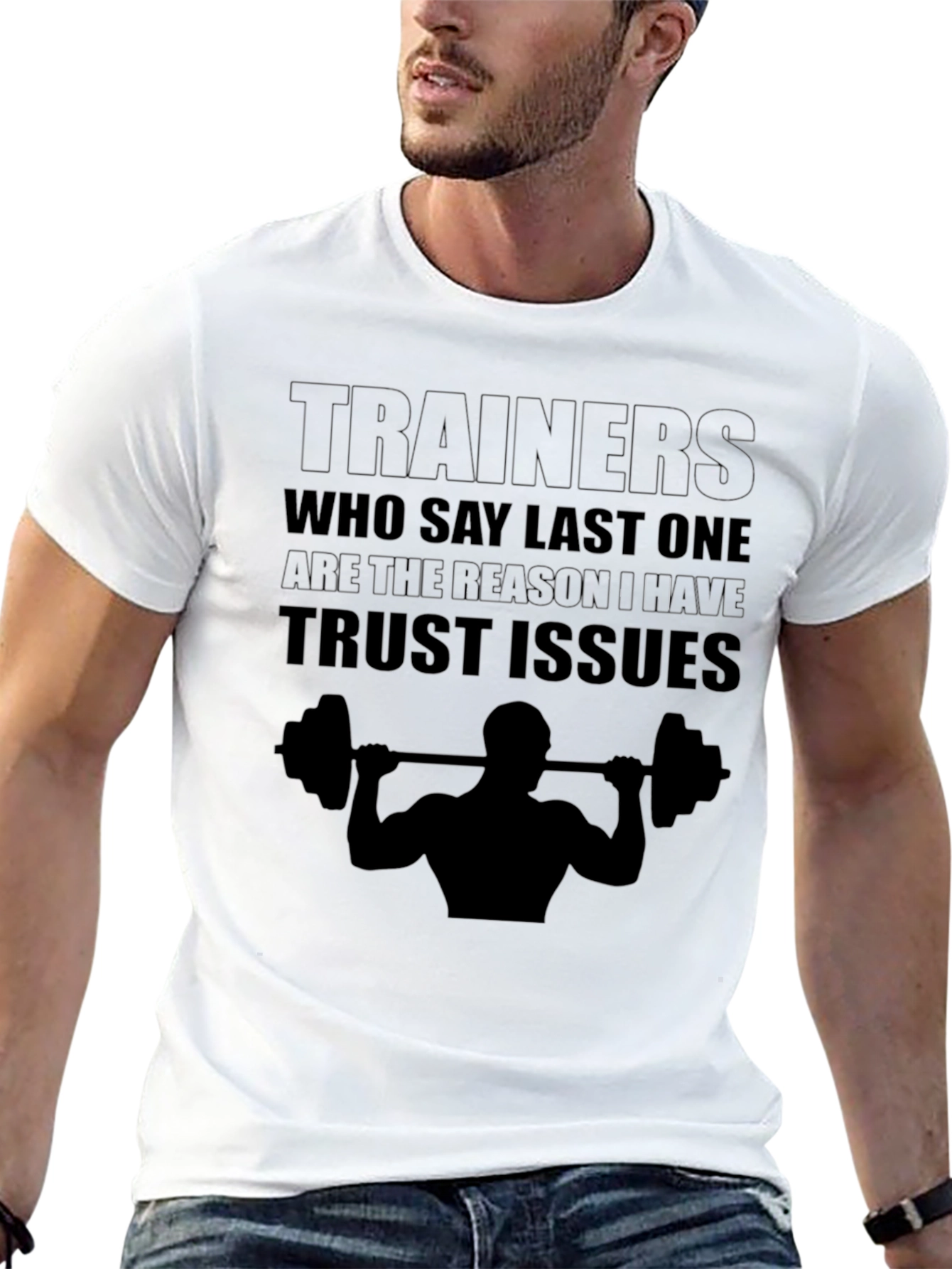 Trainers Trust Issues T-Shirt Gym Workout Funny Tee
