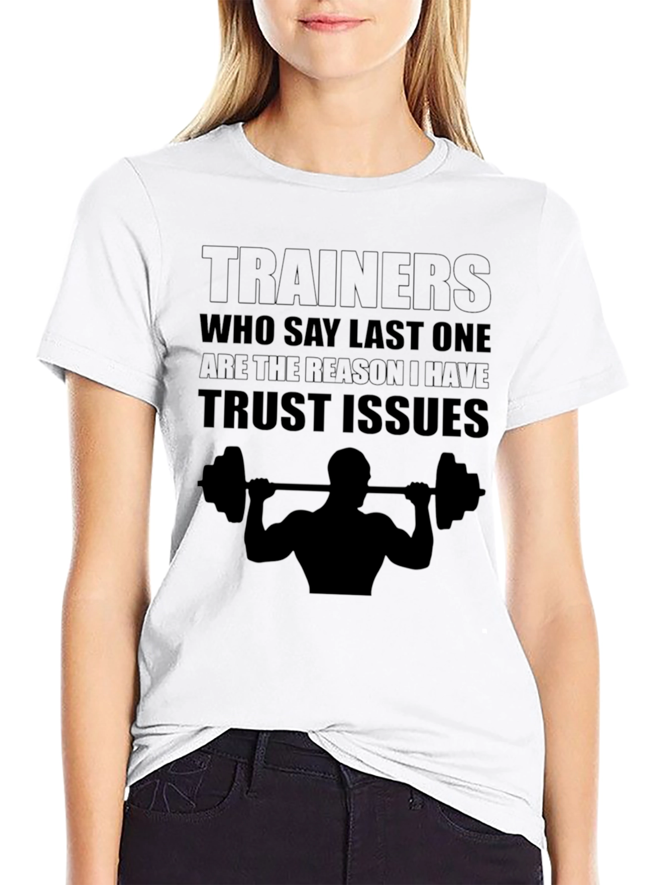 Trainers Trust Issues T-Shirt Gym Workout Funny Tee