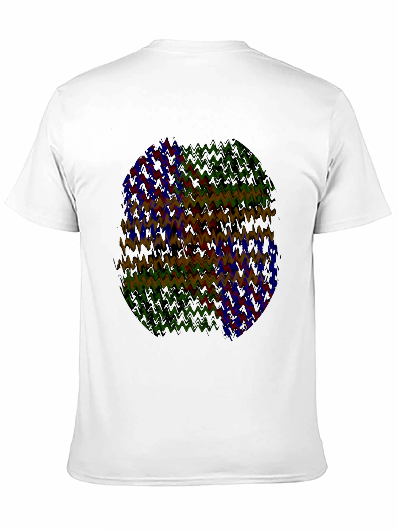 Abstract Wavy Pattern Black T-Shirt