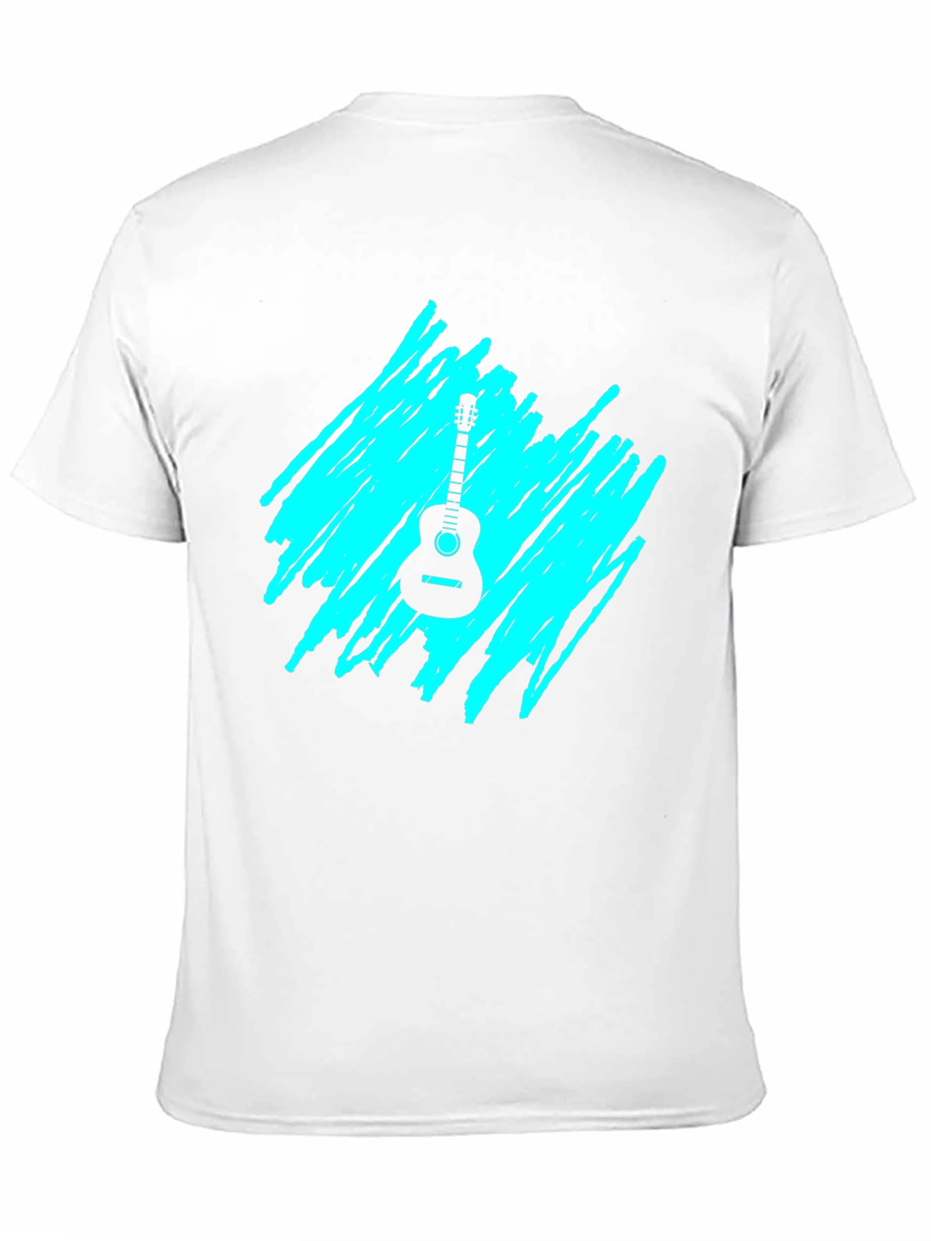 Guitar Graphic Tee - Black Casual T-Shirt