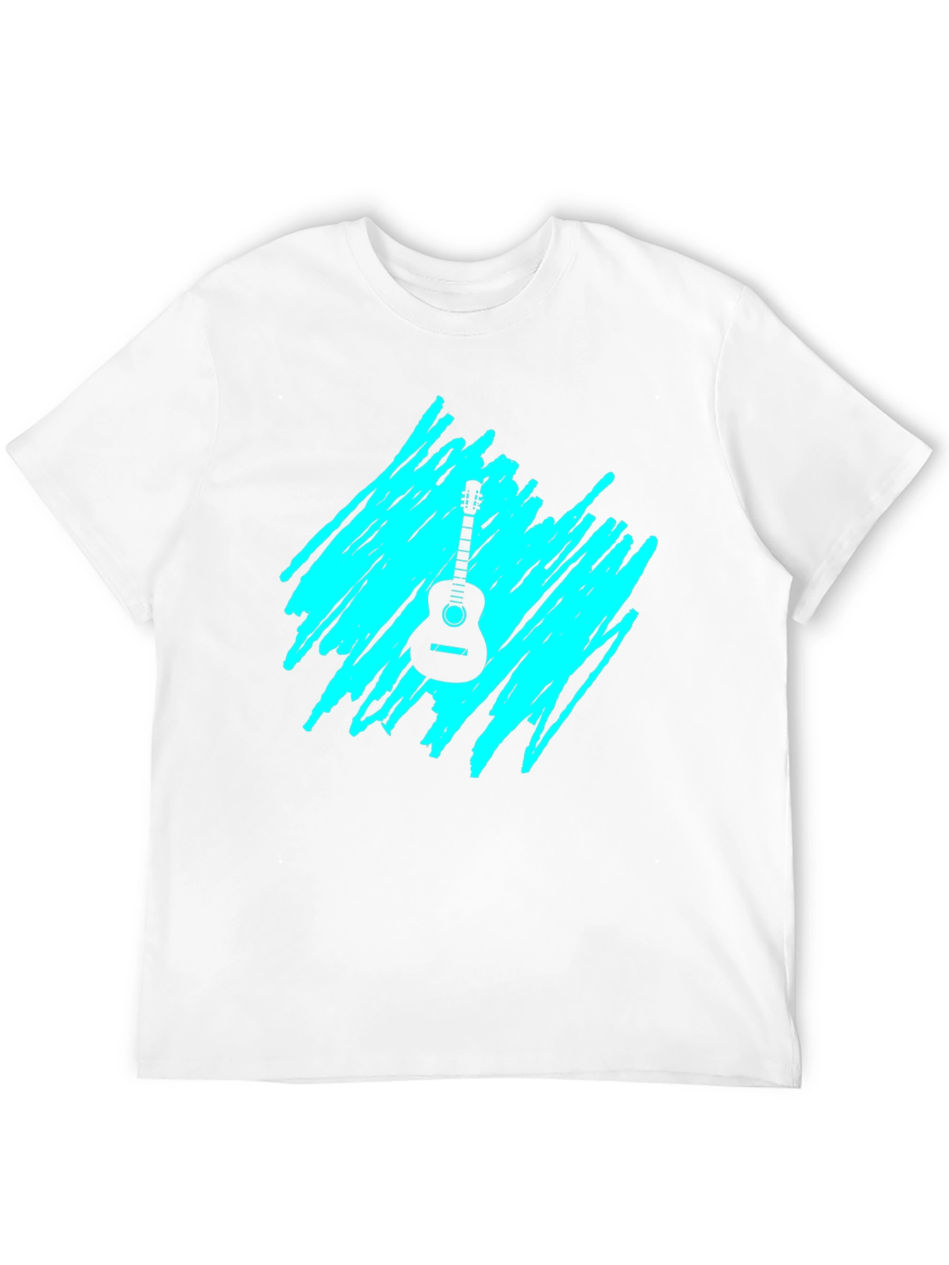 Guitar Graphic Tee - Black Casual T-Shirt