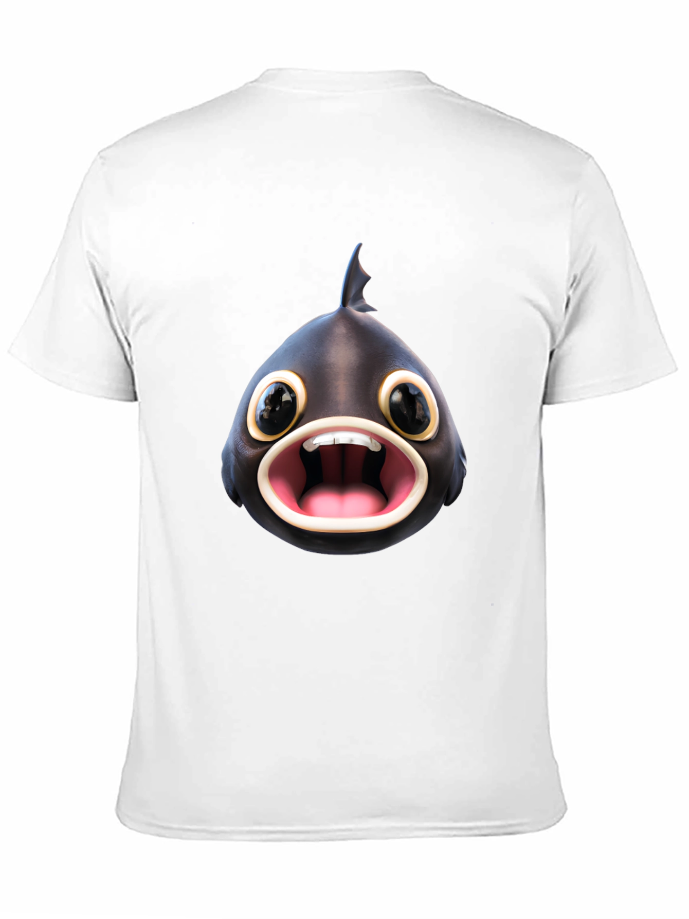 Funny Fish Graphic T-Shirt - Black