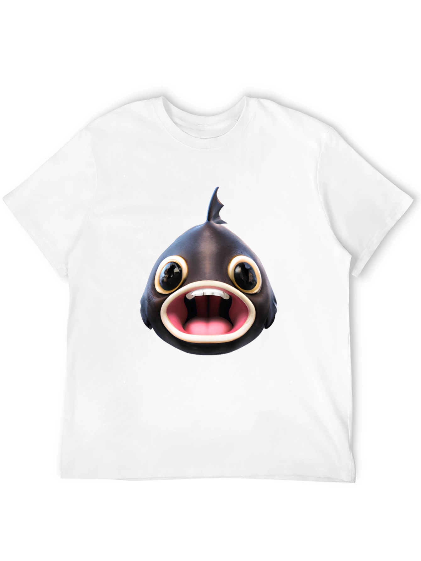 Funny Fish Graphic T-Shirt - Black