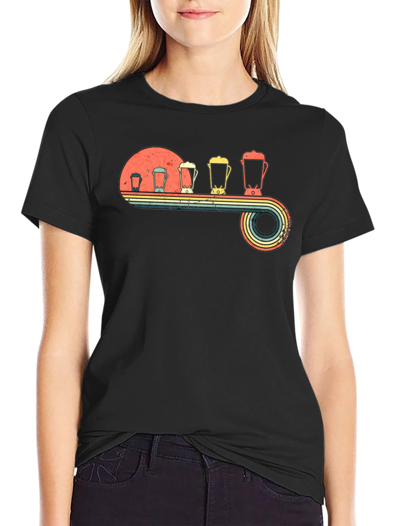 Retro Blender Evolution T-Shirt - Black