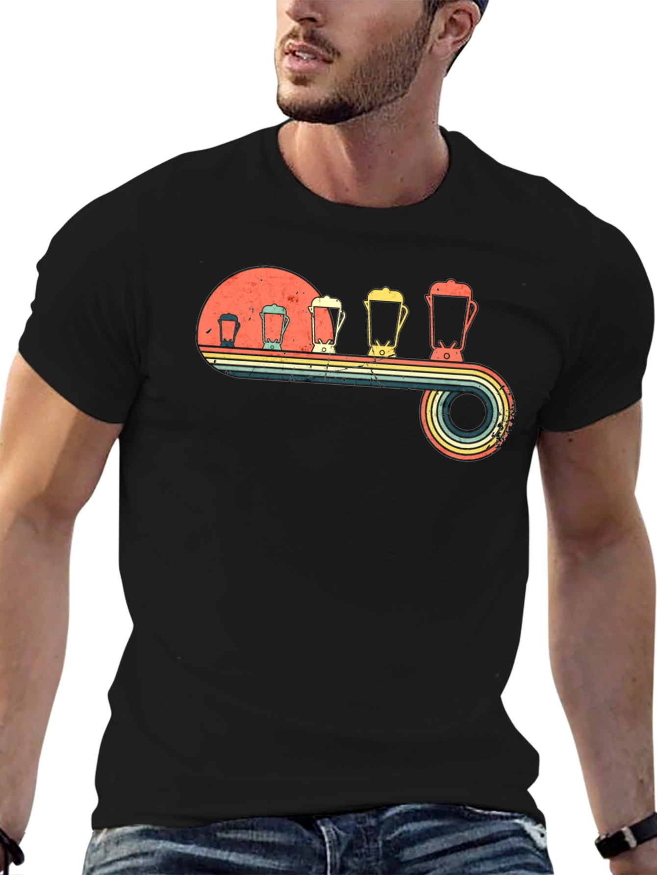 Retro Blender Evolution T-Shirt - Black