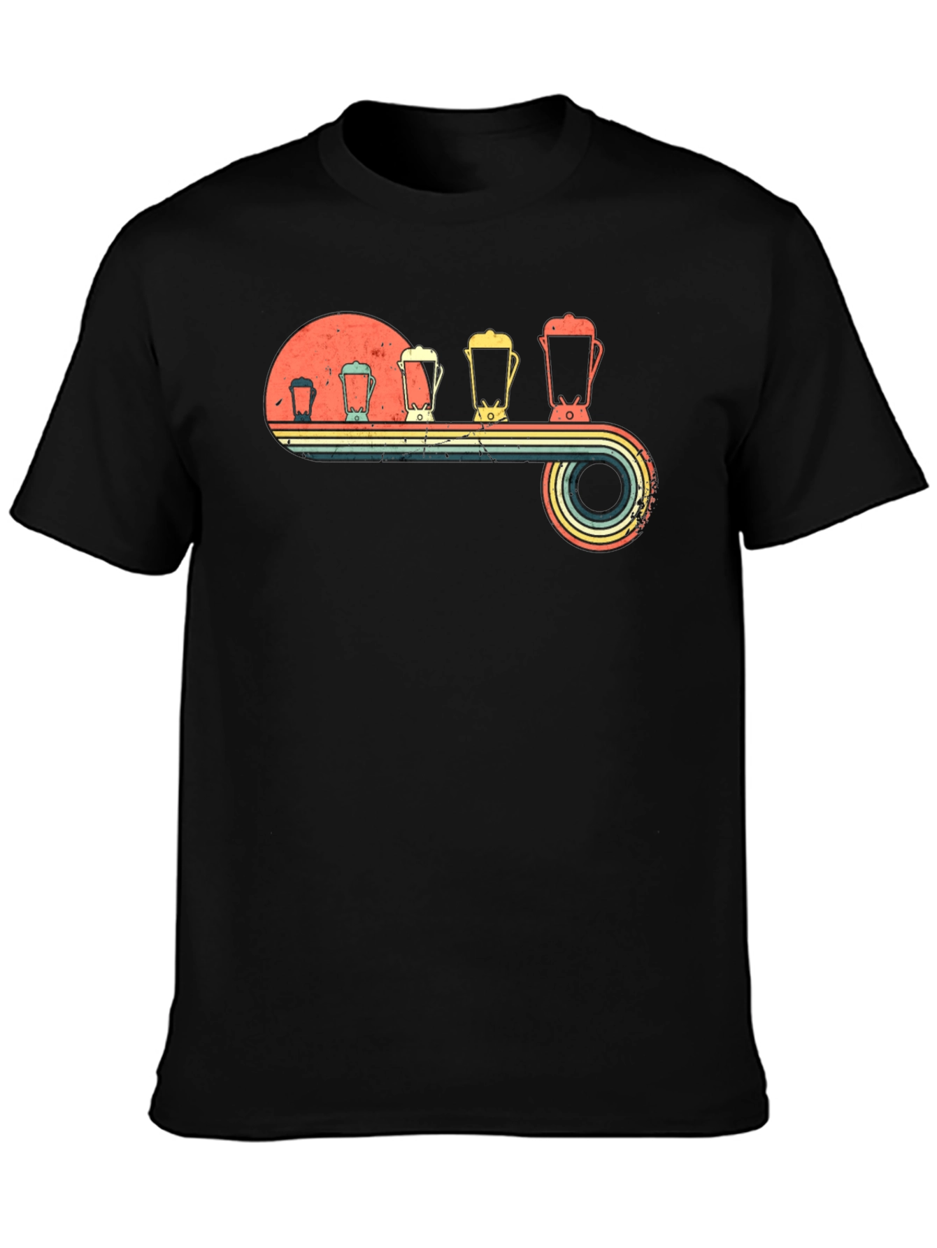 Retro Blender Evolution T-Shirt - Black